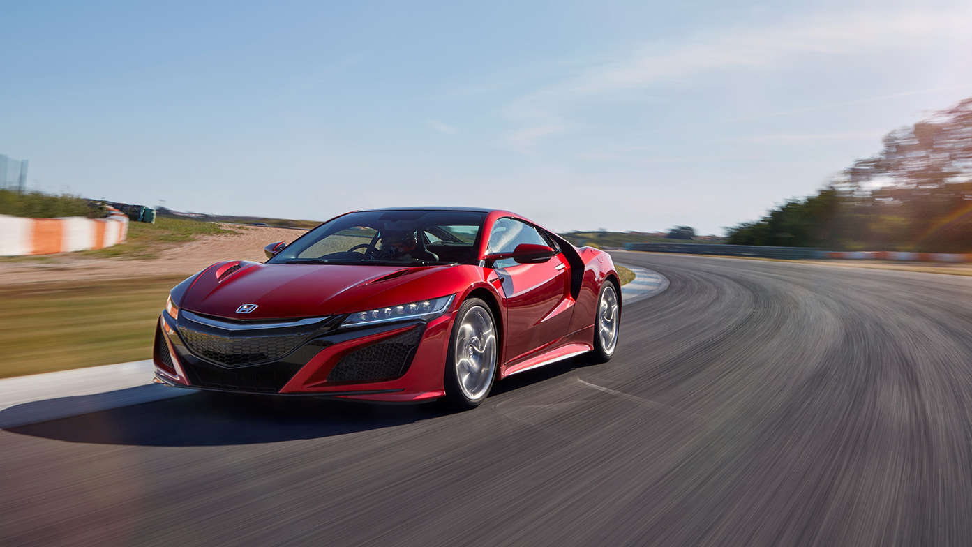 La dernière Honda NSX, vue de trois quarts avant.